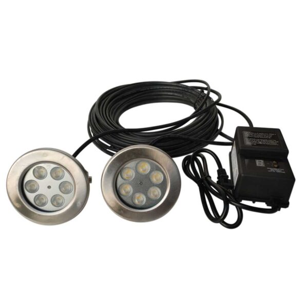 PondSelect Universal 6 Watt White Fountain Lighting Kit - 2, 3, & 4 Sets