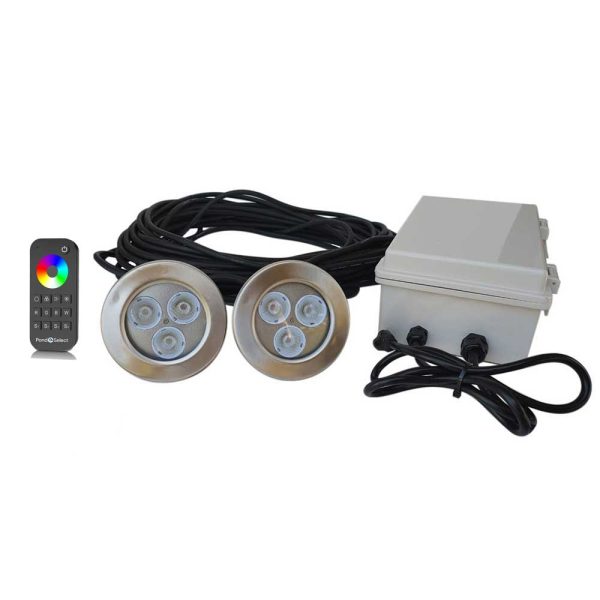 PondSelect Universal 9 Watt Color Changing Fountain Lighting Kit - 2, 3, & 4 Sets