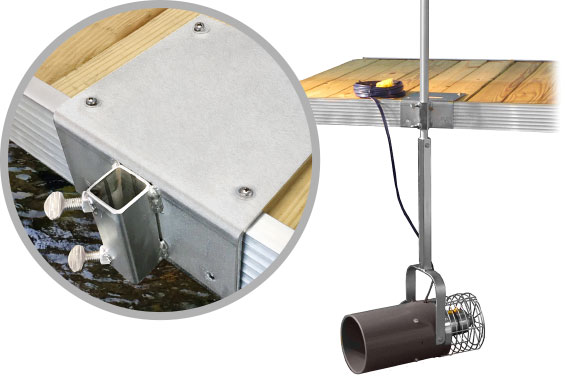 dock mounted aquasweep mounting option #1